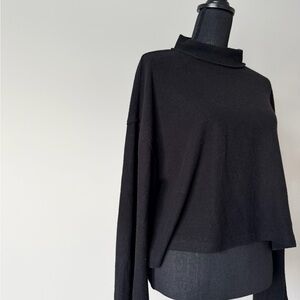 Lush Black Cowl Neck Sweater